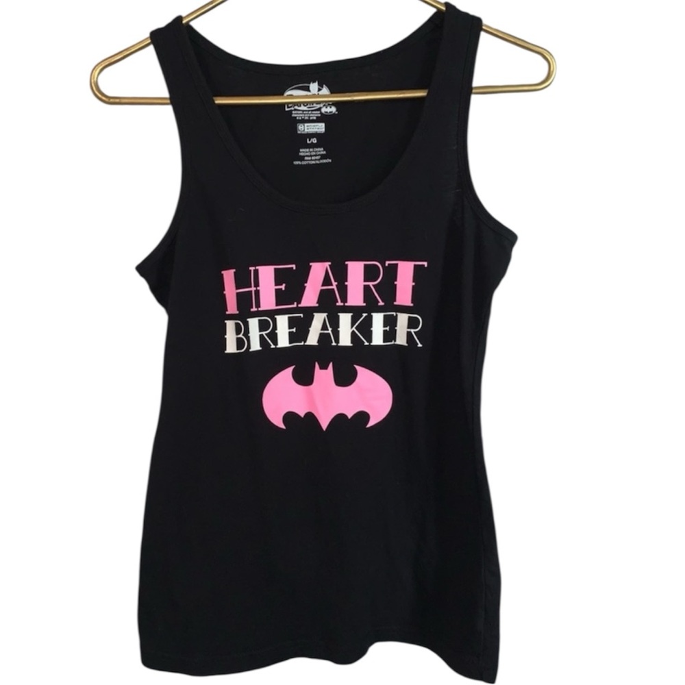 Batgirl 100% Cotton Tank With “Heart Breaker” Batman Graphic